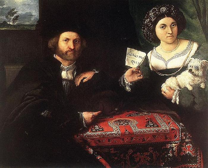 Lorenzo Lotto Husband and Wife France oil painting art